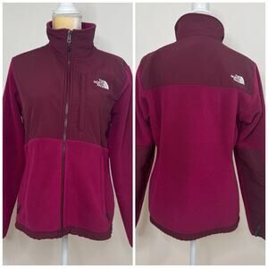 The North Face Denali Polartec Jacket Women's Size M Maroon Fleece Zip Pockets